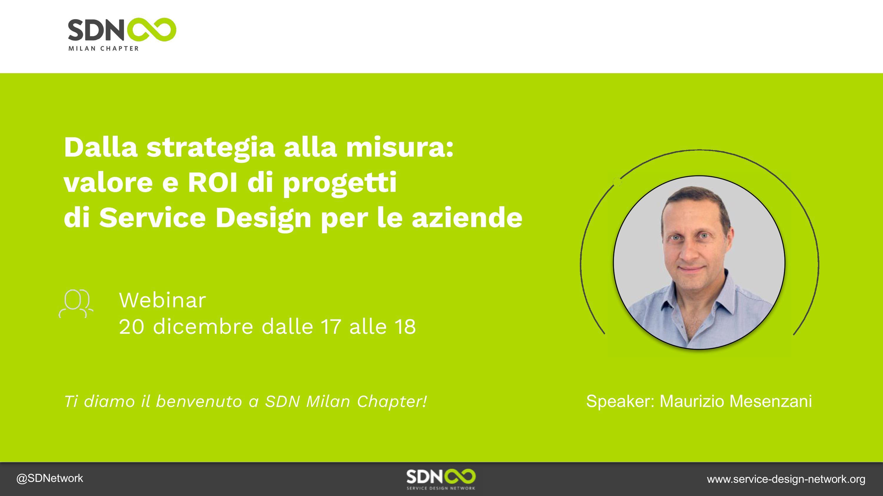 Webinar Dalla strategia alla misura: Valore e ROI di progetti di Service Design per le aziende